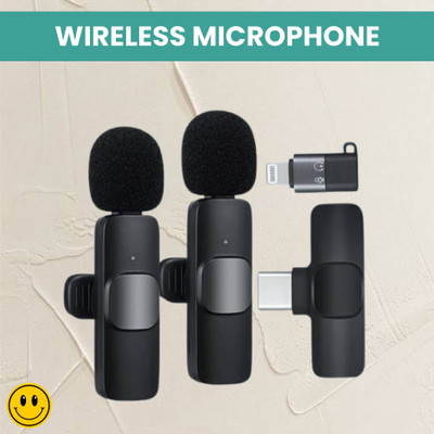 SACRO K9 Wireless Microphone Receiver With Recording Clip Mic for Youtube/VloggingP482 Microphone