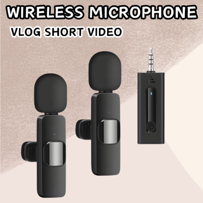 GUGGU K35 (Wireless Microphone) With Collar mic for Vlogging & Interview/RecordingG471 Microphone
