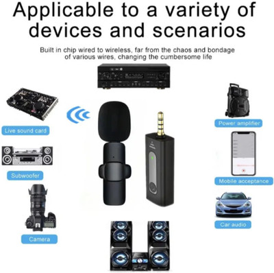 YAROH ATY_666A_K35 3.5MM WIRELESS DUALMICROPHONE FOR ANDROID FOR YOUTUBERS & VLOGGERS Microphone