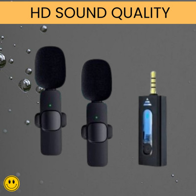 Clairbell K35 Wireless Microphone Bluetooth Collar Mic for YouTub/Live Stream/VloggingR356 Microphone