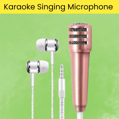 FRONY Singing Microphone Dynamic & Stereo Earphone Compatible with all smart PhoneZ169 Microphone