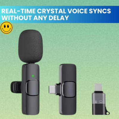 Clairbell K8 Wireless Microphone With Bluetooth Mic and Plug for Vlogging, YoutubeE289 Microphone