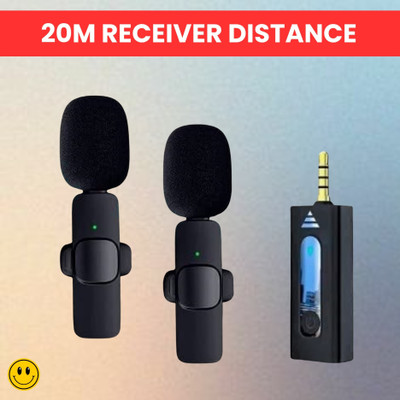GUGGU K35 Wireless Microphone Bluetooth Collar Mic for YouTub/Live Stream/VloggingW20 Microphone