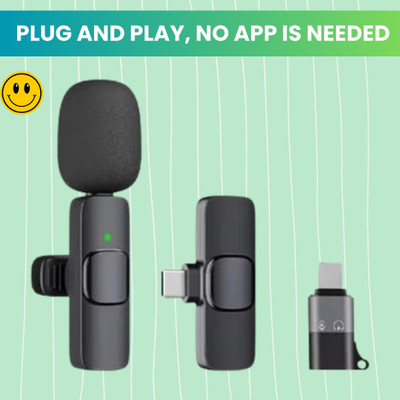 Clairbell K8 Wireless Microphone With Bluetooth Mic and Plug for Vlogging, YoutubeE88 Microphone