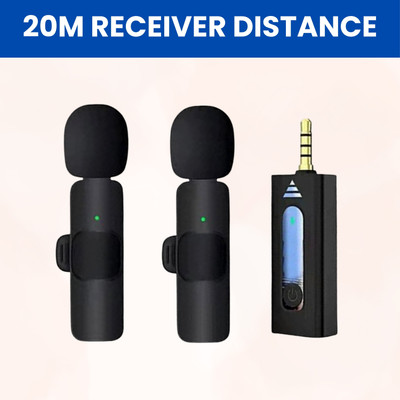 Clairbell K35 (Wireless Microphone)Bluetooth Collar Micfor YouTub/Live Stream/VloggingW390 Microphone