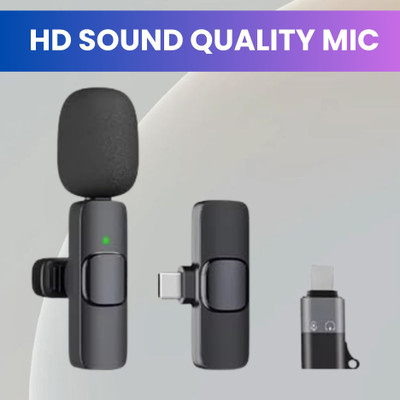 Clairbell K8 Wireless Microphone With Bluetooth Mic and Plug for Vlogging, YoutubeE135 Microphone