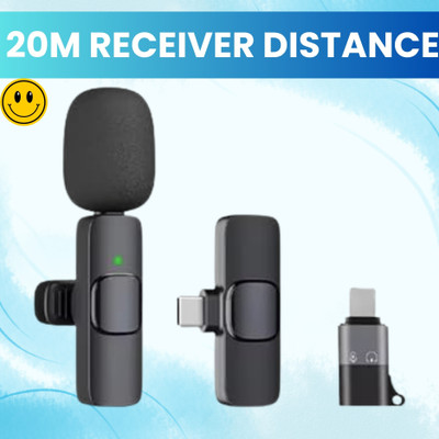 FRONY K8 Wireless Microphone With Bluetooth Mic and Plug for Vlogging, YoutubeC123 Microphone
