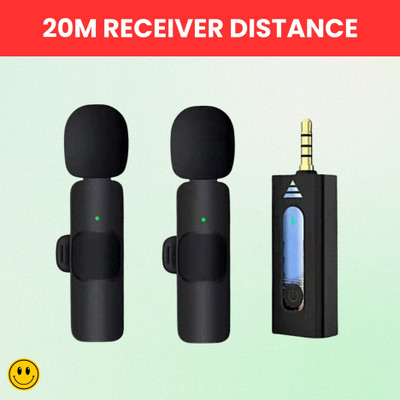 Clairbell K35 Wireless Microphone Bluetooth Collar Mic for YouTub/Live Stream/VloggingR32 Microphone