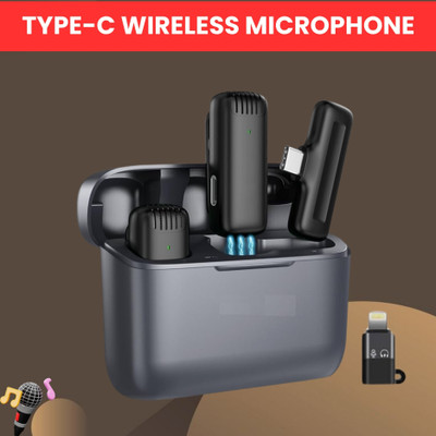 Clairbell J13 Wireless Microphone, Noise Reduction Mic with Charging Case for VloggingH297 Microphone