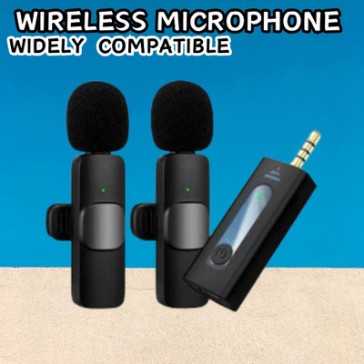 Clairbell K35 (Wireless Microphone) With Collar mic for Vlogging & Interview/RecordingI197 Microphone