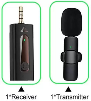 GUGGU ATY_657A_K35 3.5MMDUAL WIRELESS MICROPHONE PLUG PLAY FOR YOUTUBE,VIDEO RECORDING Microphone