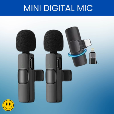 GUGGU K9 Wireless Microphone Receiver With Recording Clip Mic for Youtube/VloggingI36 Microphone