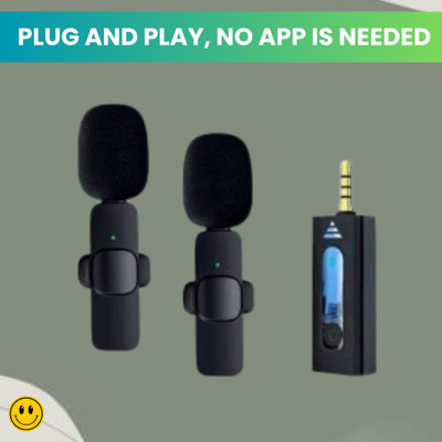 FRONY K35 Wireless Microphone Bluetooth Collar Mic for YouTub/Live Stream/VloggingB359 Microphone