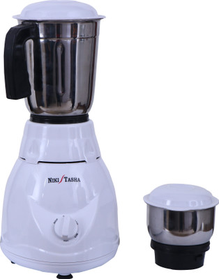 Nikitasha by NIKI TASHA 500W 400 W Mixer Grinder(400-Watt Mixer Grinder with 2 Jars, (White) | 2 Jars | White)
