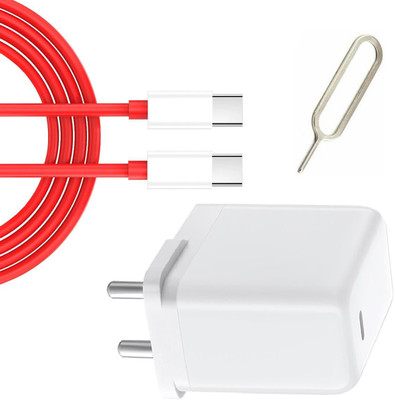 Badger Wall Charger Accessory Combo for C to C PD Fast Charger for Samsung Galaxy 5G A14/M14/F14 & Cable(White, Red)