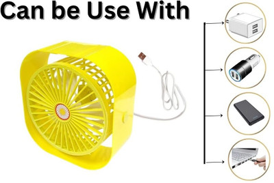 RHONNIUM RBX-I USB Portable Cooling Fan with Strong Wind RBX-I USB Portable Cooling Fan with Strong Wind USB Fan(Yellow)