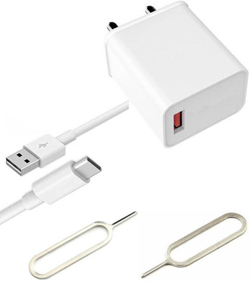 Badger Wall Charger Accessory Combo for Infinix Hot 30 5G/Hot 20 5G/Hot 20 Play Original Adapter like Fast Charger Cable(White)