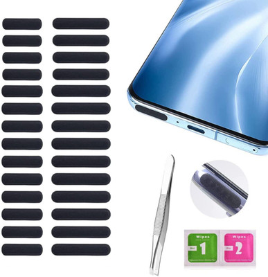 Finzatik Anti Dust Plug Accessory Combo for Phone Dustproof Net Stickers, Speaker Mesh Anti Dust Proof Adhesive Sticker(Black)