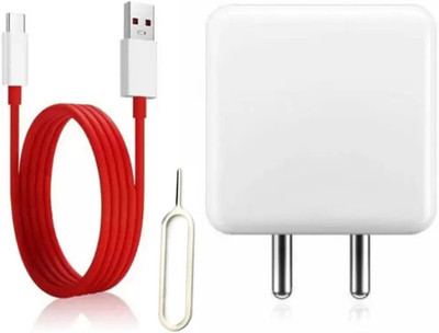 Badger Wall Charger Accessory Combo for Oppo A78 5G/K10 5G/K10/A76/A77/A77s like Original Fast Charger Adapter Cable(Red, White)