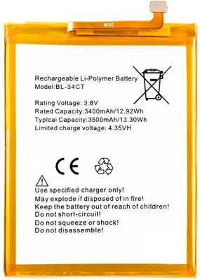 The B Store Mobile Battery For  TECHNO BL-34CT Common i4,Camon-iSky3