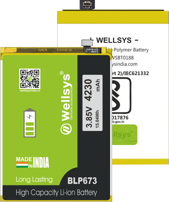 WELLSYS Mobile Battery For  OPPO A3s / A5 / A5s / A7 Realme 2 (BLP673) 4230mAh