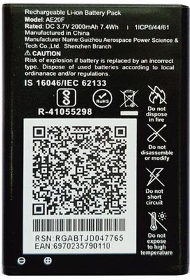 RAPPER Mobile Battery For  JIO Original Battery AE20F for Compatible Jio Lyf TB20F