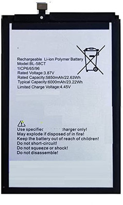RAPPER Mobile Battery For  Tecno BL-58CT Battery Compatible with Tecno Spark 7 (KF6J) 5850
