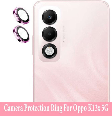 ZYXO Back Camera Lens Ring Guard Protector for Oppo K13x 5G [ Rose Pink Metal Ring with 9H Glass] Set of 1(Pack of: 2)