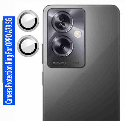 KREZEE Back Camera Lens Ring Guard Protector for OPPO A79 5G [Metal Alloy Camera Ring with 9H Glass] Set of 1(Pack of: 2)