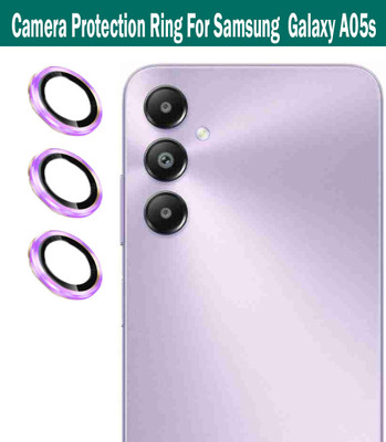 KREZEE Back Camera Lens Ring Guard Protector for Samsung Galaxy A05s [Purple Metal Alloy Camera Ring with 9H Glass] Set of 1(Pack of: 3)