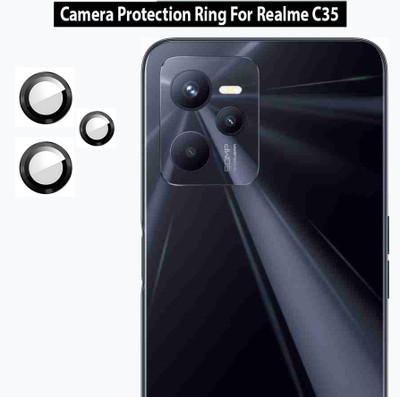 ZYXO Back Camera Lens Ring Guard Protector for Realme C35 [Metal Alloy Camera Ring with 9H Glass] Set of 1(Pack of: 3)