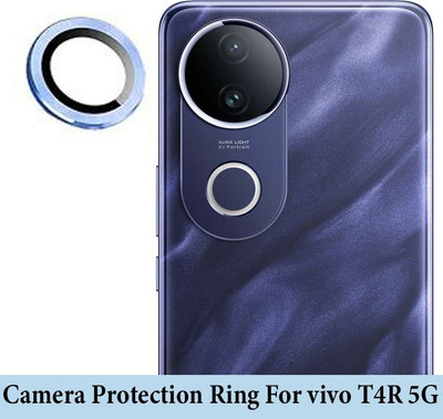 ZYXO Back Camera Lens Ring Guard Protector for Vivo T4R 5G [ Blue Metal Alloy Camera Ring with Glass] Set of 1(Pack of: 1)