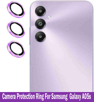 KREZEE Back Camera Lens Ring Guard Protector for Samsung Galaxy A05s [Purple Metal Alloy Camera Ring with 9H Glass] Set of 1(Pack of: 3)