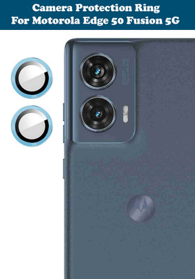 ZYXO Back Camera Lens Ring Guard Protector for Motorola Edge 50 Fusion 5G [Metal Alloy Camera Ring with 9H Glass] Set of 1(Pack of: 2)