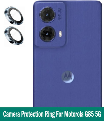 ZYXO Back Camera Lens Glass Protector for Motorola G85 5G [Sera Blue Metal Alloy Camera Ring with 9H Glass] Set of 1(Pack of: 2)