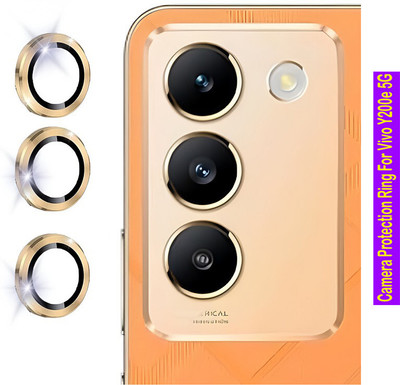 ZYXO Back Camera Lens Ring Guard Protector for Vivo Y200e 5G [Metal Alloy Camera Ring with 9H Glass] Set of 1(Pack of: 3)