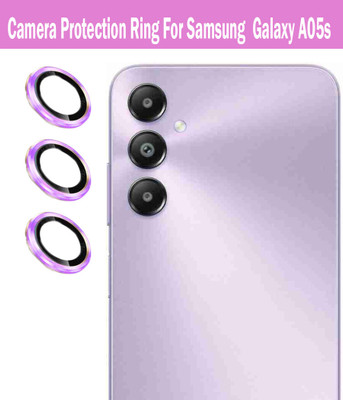 KREZEE Back Camera Lens Ring Guard Protector for Samsung Galaxy A05s [Purple Metal Alloy Camera Ring with 9H Glass] Set of 1(Pack of: 3)