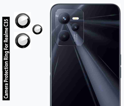 ZYXO Back Camera Lens Ring Guard Protector for Realme C35 [Metal Alloy Camera Ring with 9H Glass] Set of 1(Pack of: 3)
