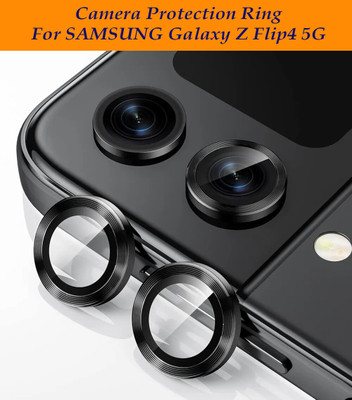 ZYXO Back Camera Lens Ring Guard Protector for Samsung Galaxy Z Flip4 5G [Metal Alloy Camera Ring with 9H Glass] Set of 1(Pack of: 2)