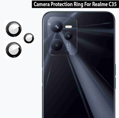 ZYXO Back Camera Lens Ring Guard Protector for Realme C35 [Metal Alloy Camera Ring with 9H Glass] Set of 1(Pack of: 3)