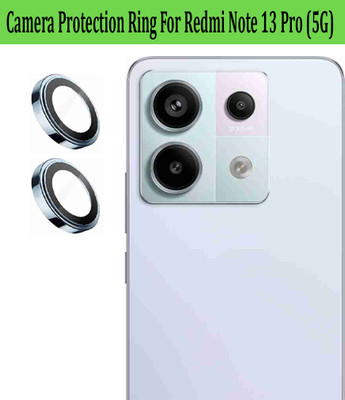 ZYXO Back Camera Lens Ring Guard Protector for Redmi Note 13 Pro 5G [Sera Blue Metal Alloy Camera Ring with 9H Glass] Set of 1(Pack of: 2)