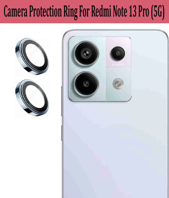 ZYXO Back Camera Lens Ring Guard Protector for Redmi Note 13 Pro 5G [Sera Blue Metal Alloy Camera Ring with 9H Glass] Set of 1(Pack of: 2)