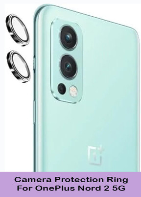 ZYXO Back Camera Lens Ring Guard Protector for OnePlus Nord 2 5G [Metal Alloy Camera Ring with 9H Glass] Set of 1(Pack of: 2)