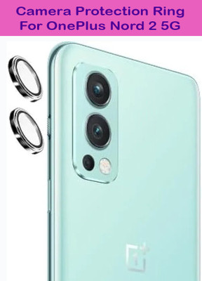 ZYXO Back Camera Lens Ring Guard Protector for OnePlus Nord 2 5G [Metal Alloy Camera Ring with 9H Glass] Set of 1(Pack of: 2)