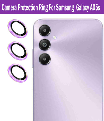 KREZEE Back Camera Lens Ring Guard Protector for Samsung Galaxy A05s [Purple Metal Alloy Camera Ring with 9H Glass] Set of 1(Pack of: 3)