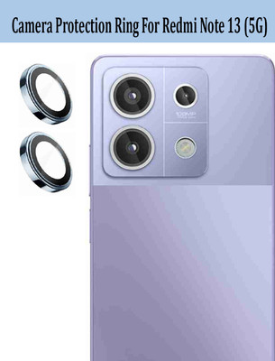 ZYXO Back Camera Lens Ring Guard Protector for Redmi Note 13 5G [Sera Blue Metal Alloy Camera Ring with 9H Glass] Set of 1(Pack of: 2)