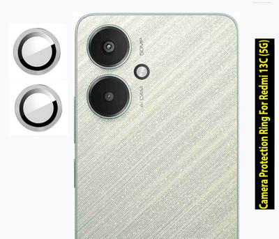 ZYXO Back Camera Lens Ring Guard Protector for Redmi 13C 5G [Metal Alloy Camera Ring with 9H Glass] Set of 1(Pack of: 2)