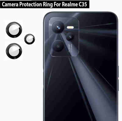 ZYXO Back Camera Lens Ring Guard Protector for Realme C35 [Metal Alloy Camera Ring with 9H Glass] Set of 1(Pack of: 3)
