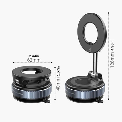 4uonly Phone Mount Foldable Vacuum Magnetic Phone Stand YHO28 Mobile Holder