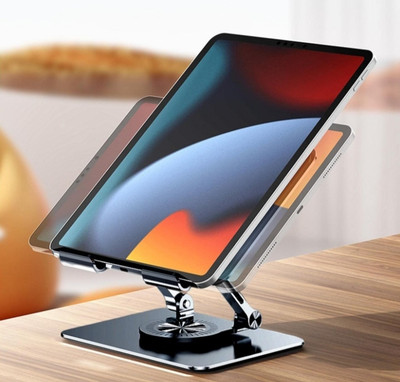 TECHGEAR Metal Desktop Universal Rotation Folding Tablet & Phone Stand tablet holder Mobile Holder